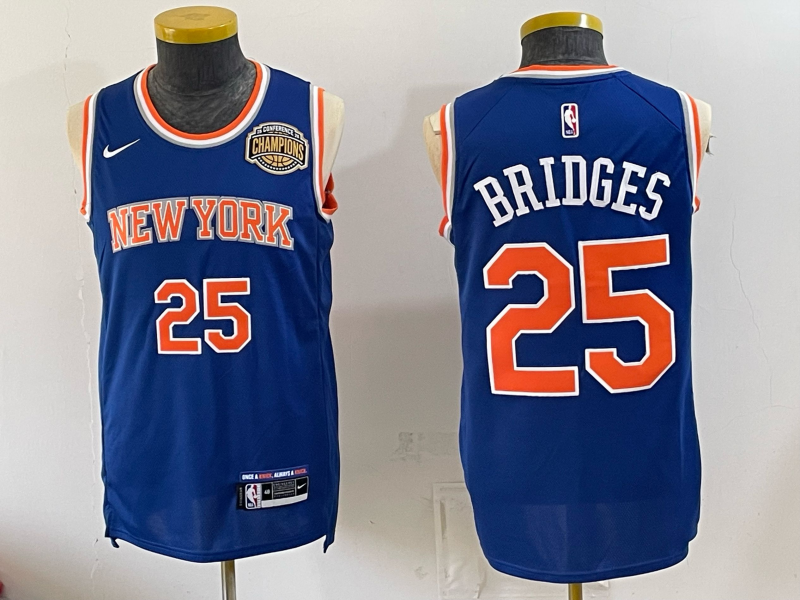Men New York Knicks #25 Bridges blue 2026 Nike NBA jersey 072205->new york knicks->NBA Jersey